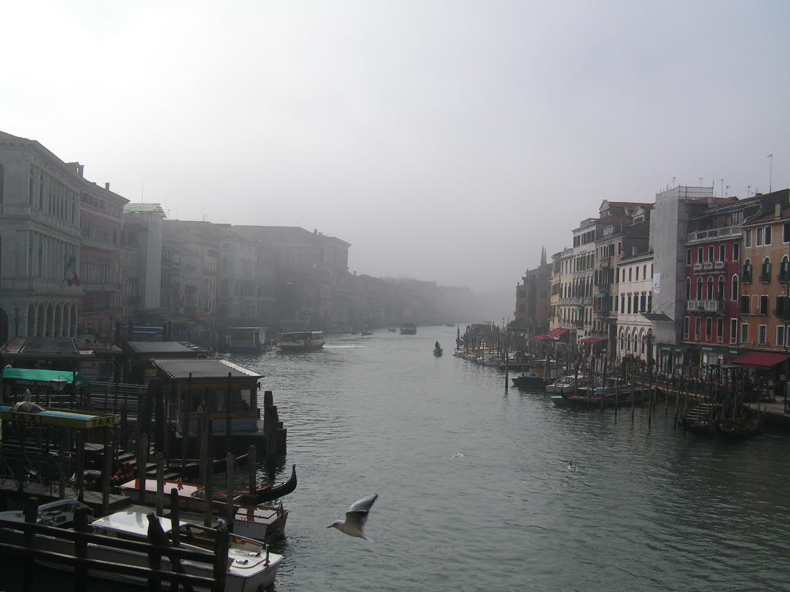 Canal Grande - mlha přichází
